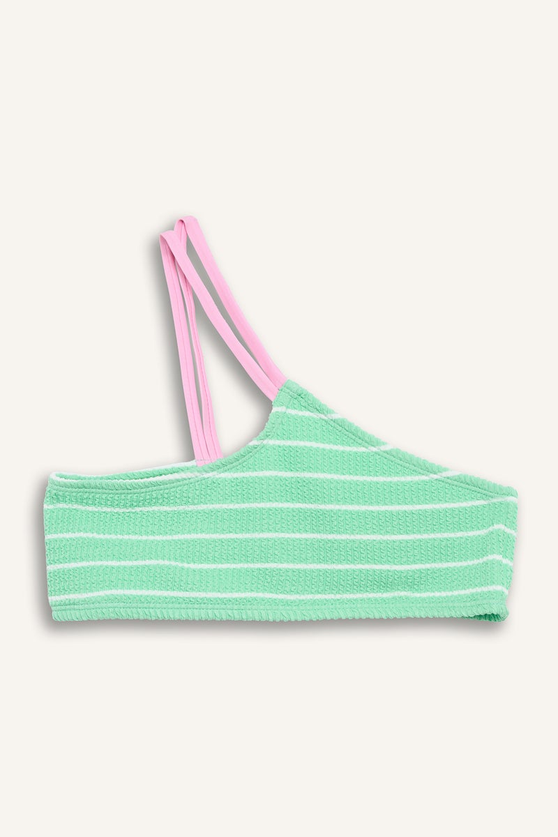 DeFacto Green Girl 2 piece Striped Woven Bikini Casual - Image 2
